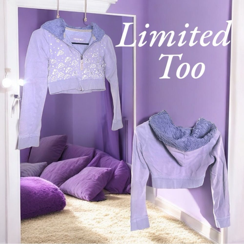 Limited Too l Little Girl’s Zip-up Fuzzy Hoodie, Jacket l Lavender l M l EUC